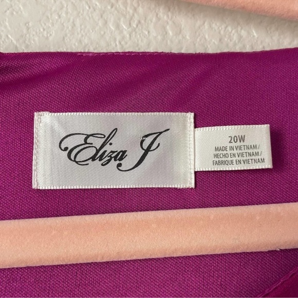 Eliza J Dress Womens Size 20W Pink Mini Knee Length Flared Sleeve Sheath NWT - Picture 7 of 9
